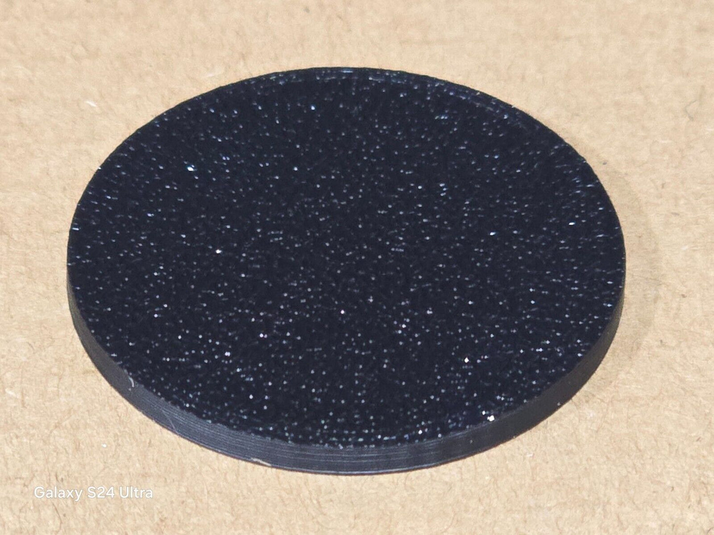 10pcs 40mm Round Small Miniature Model Bases 2mm Deep Thick Circular Base Black