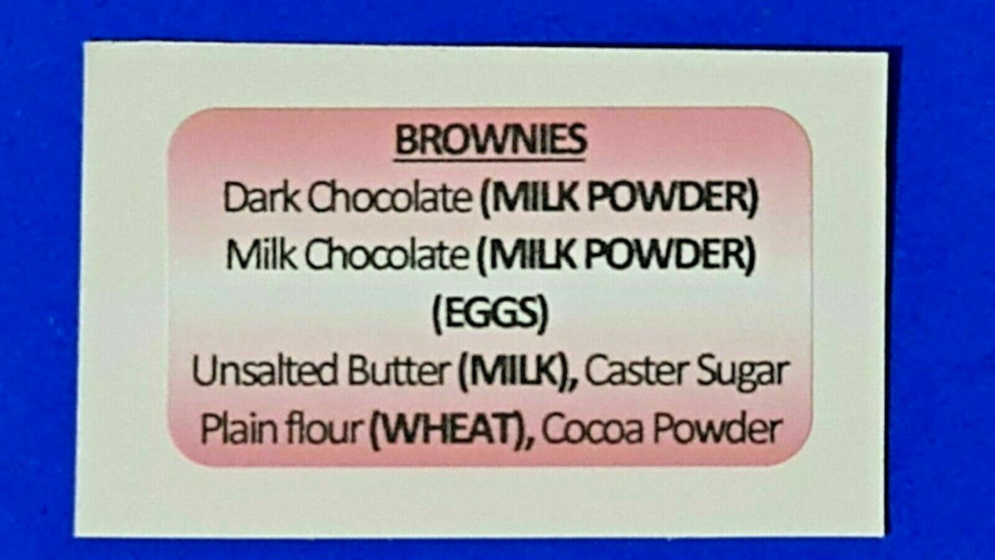 135 x Ingredient Labels Strawberry Shortcake Matte Labels Stickers