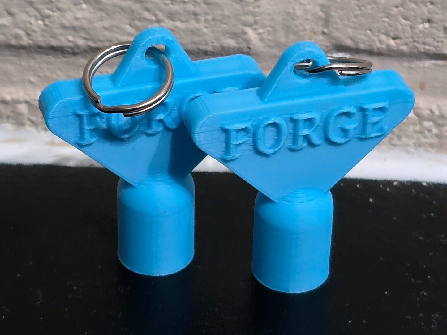 2 x Gas Electric Meter Box Utility Triangle Key Cupboard Sky Blue PLA Plastic
