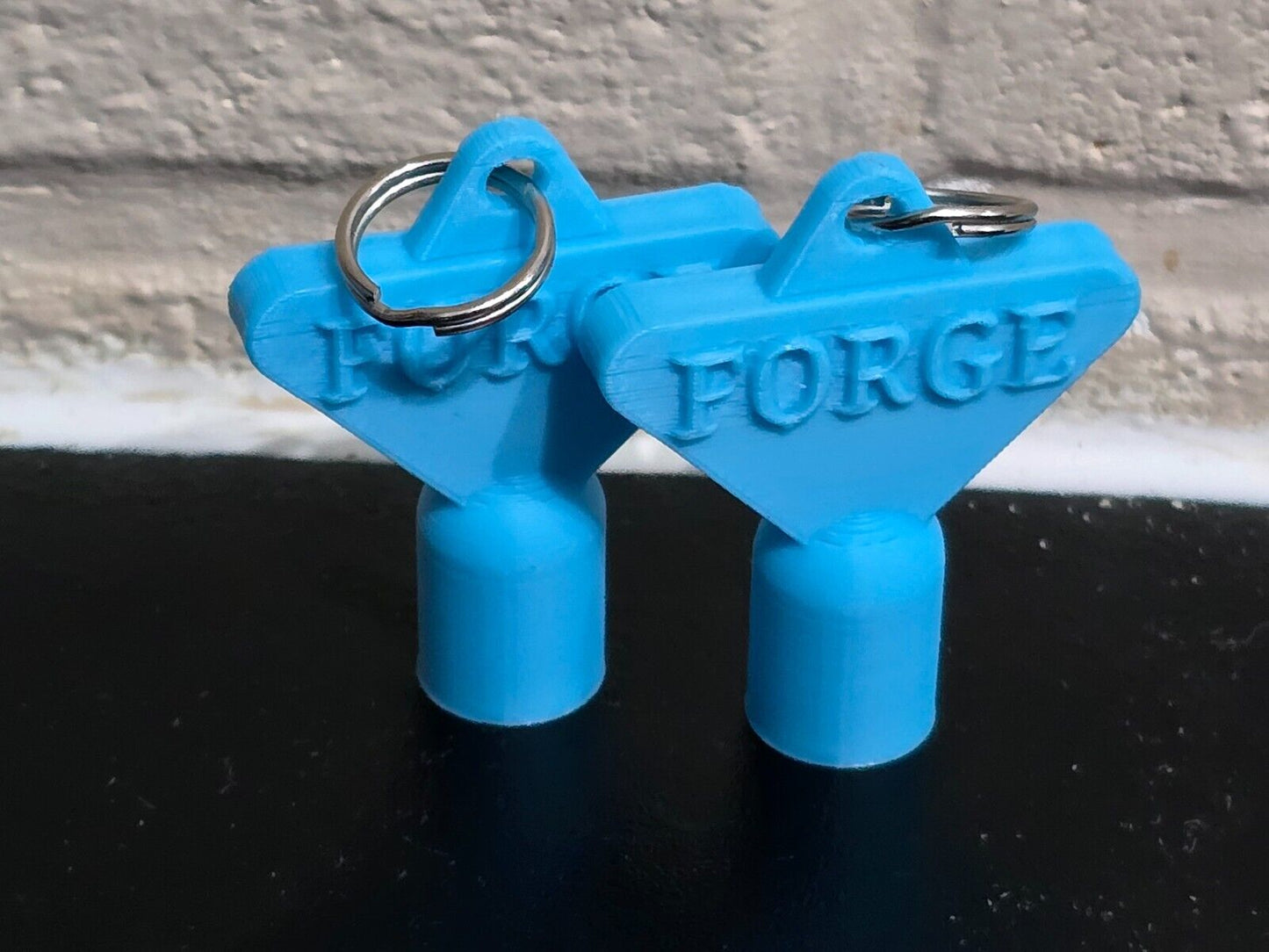 2 x Gas Electric Meter Box Utility Triangle Key Cupboard Sky Blue PLA Plastic