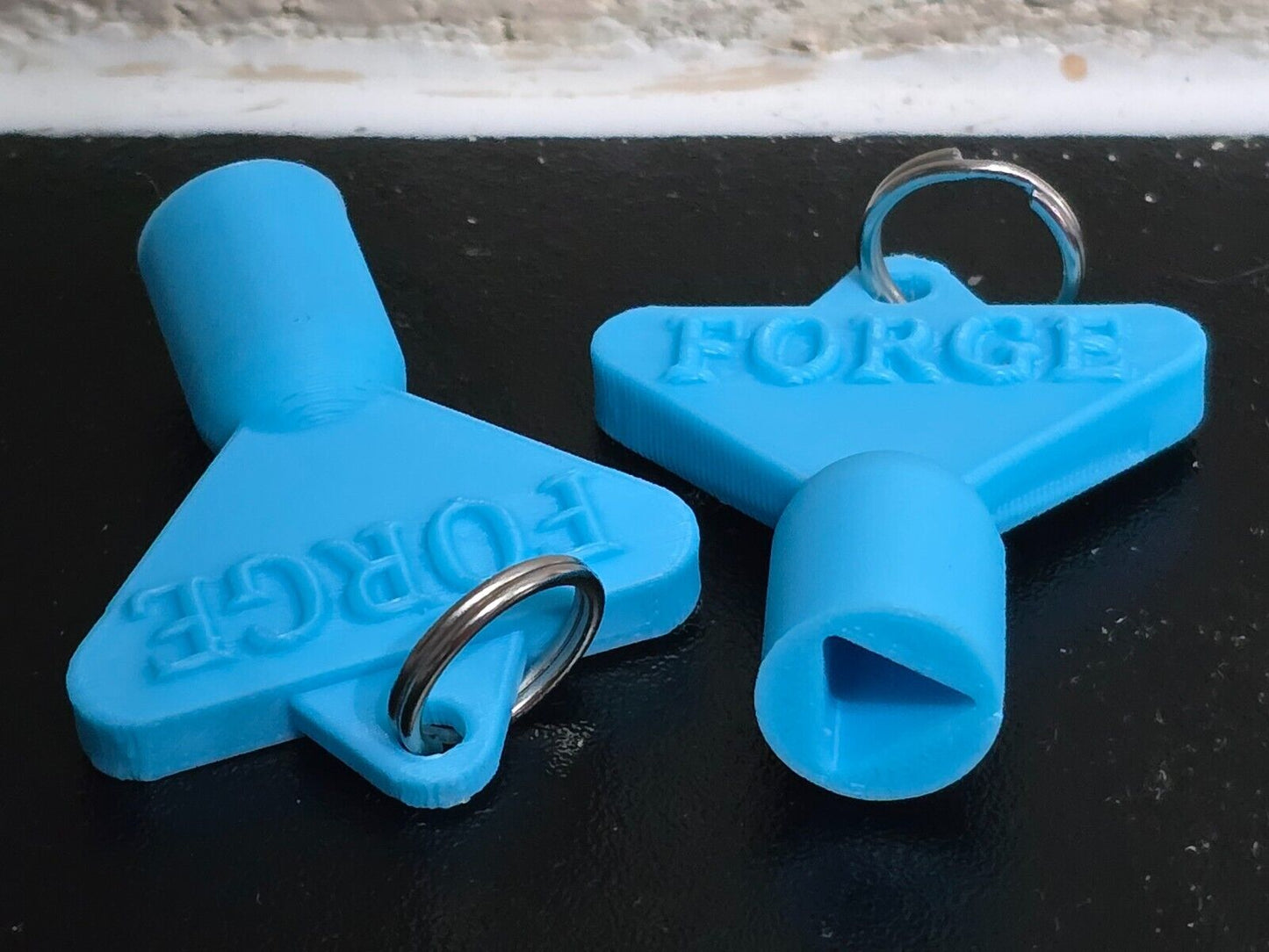 2 x Gas Electric Meter Box Utility Triangle Key Cupboard Sky Blue PLA Plastic