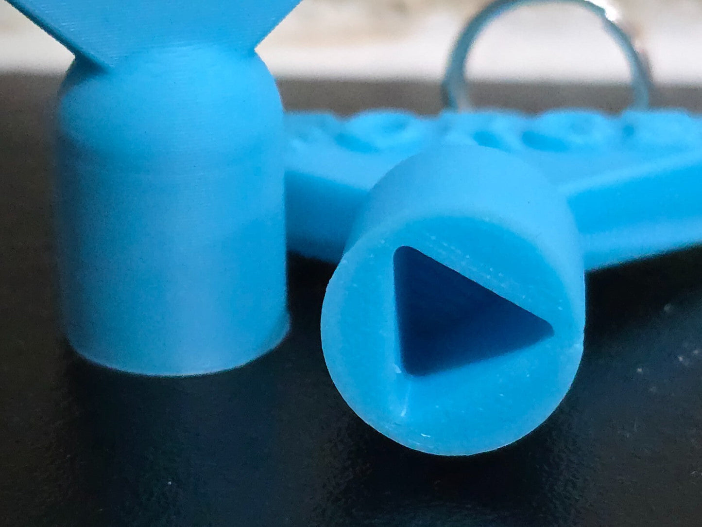 2 x Gas Electric Meter Box Utility Triangle Key Cupboard Sky Blue PLA Plastic