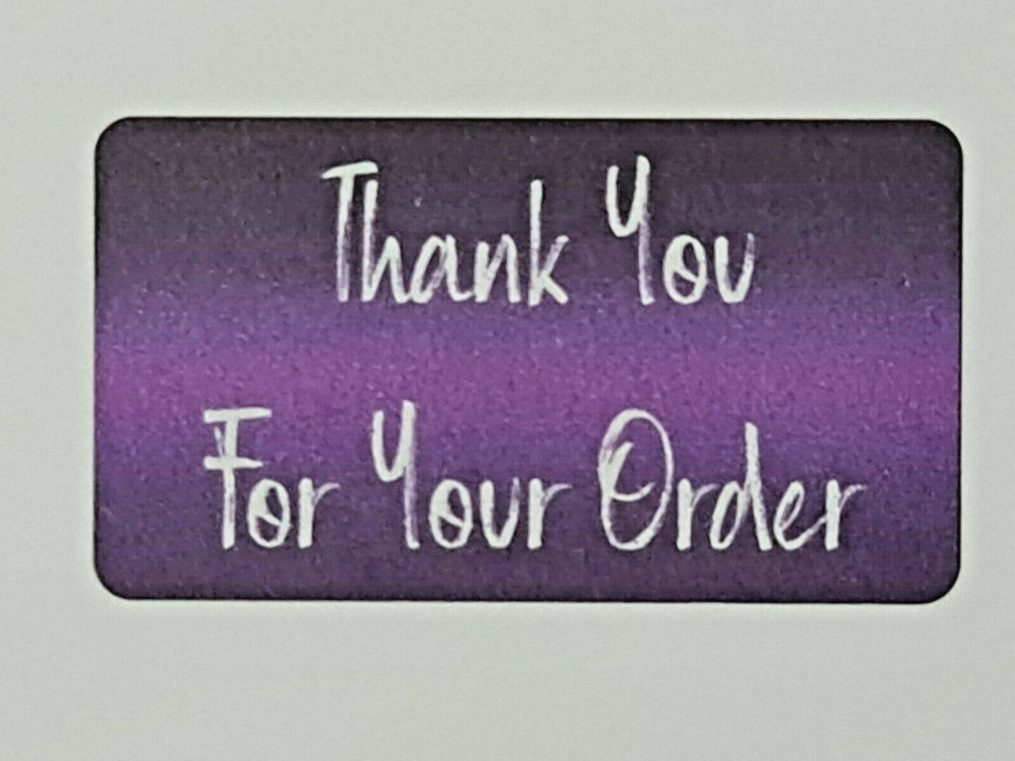 260 x Thank You for Your Order Labels Blackcurrant & Liquorice Matte Stickers