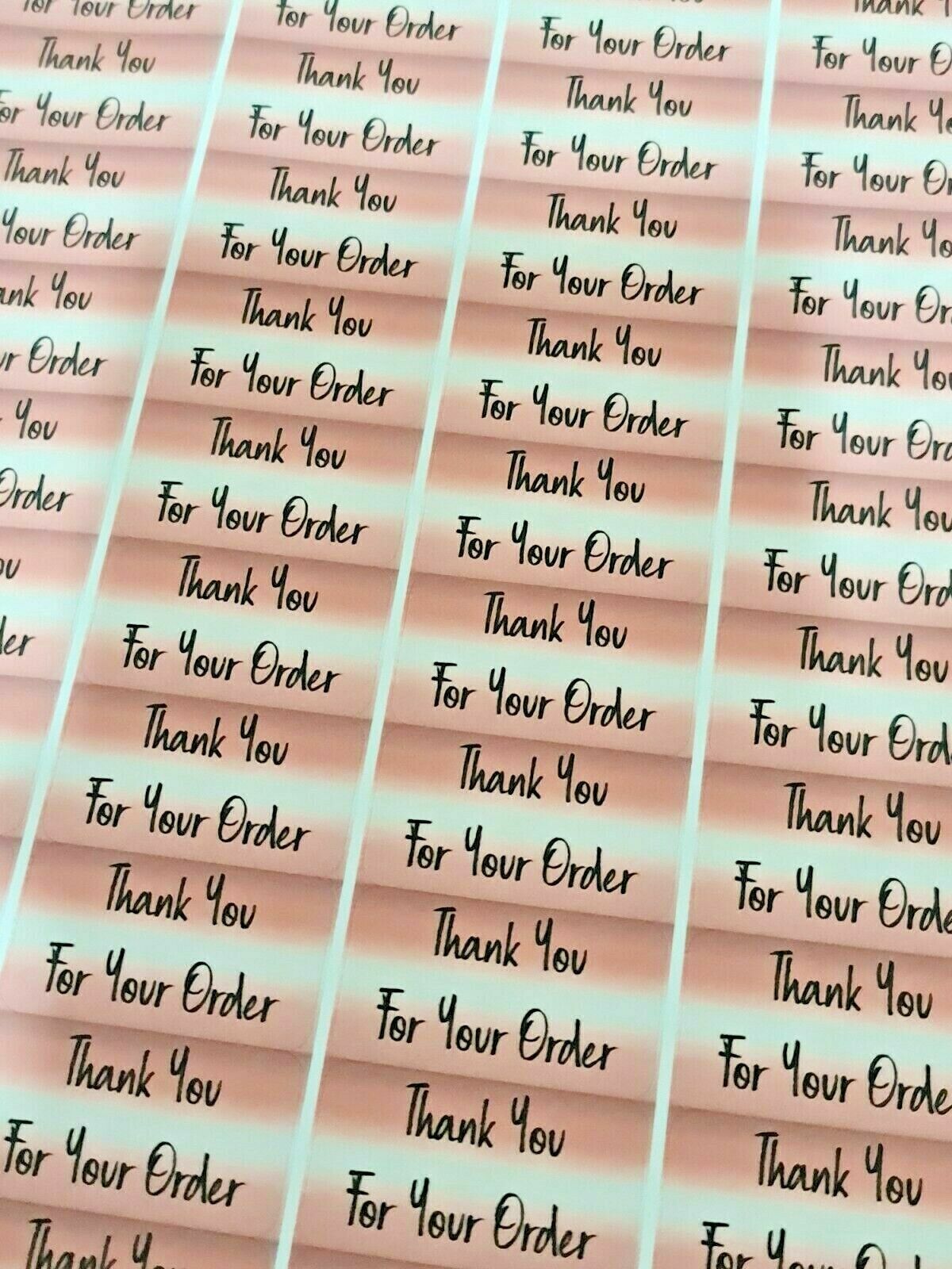 260 x Thank You for Your Order Labels Rose Gold Matte Sticky Labels Stickers