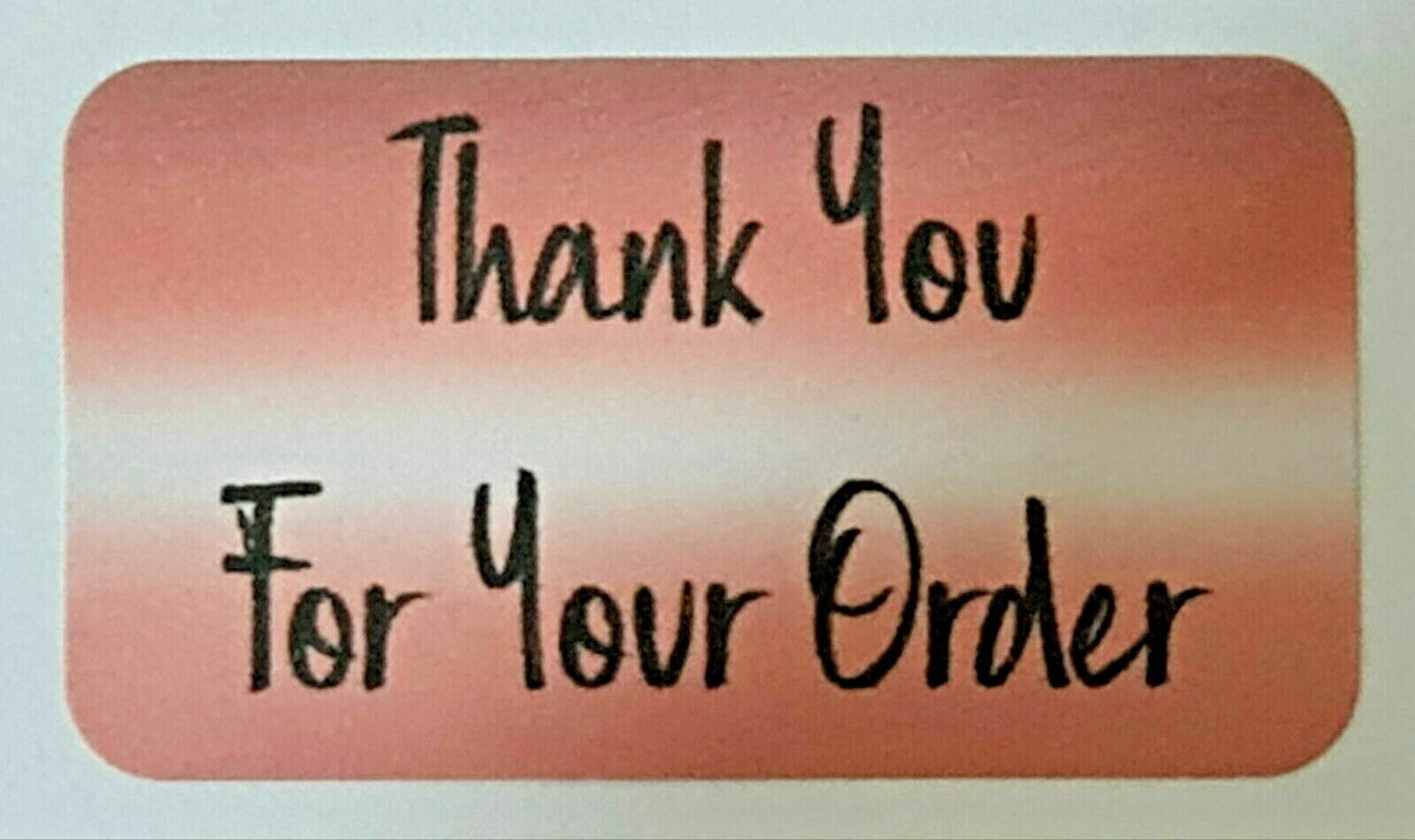 260 x Thank You for Your Order Labels Rose Gold Matte Sticky Labels Stickers