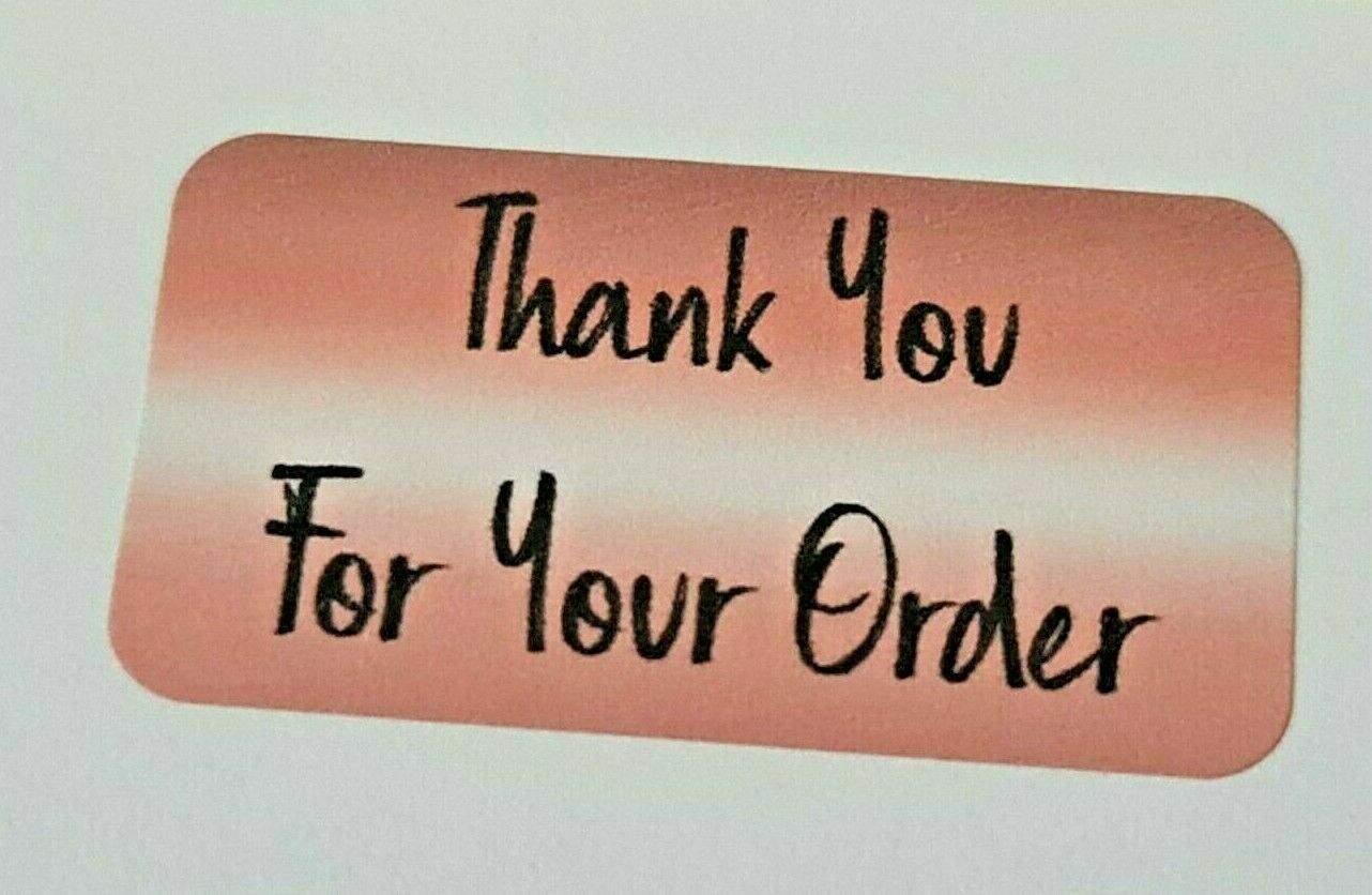 260 x Thank You for Your Order Labels Rose Gold Matte Sticky Labels Stickers