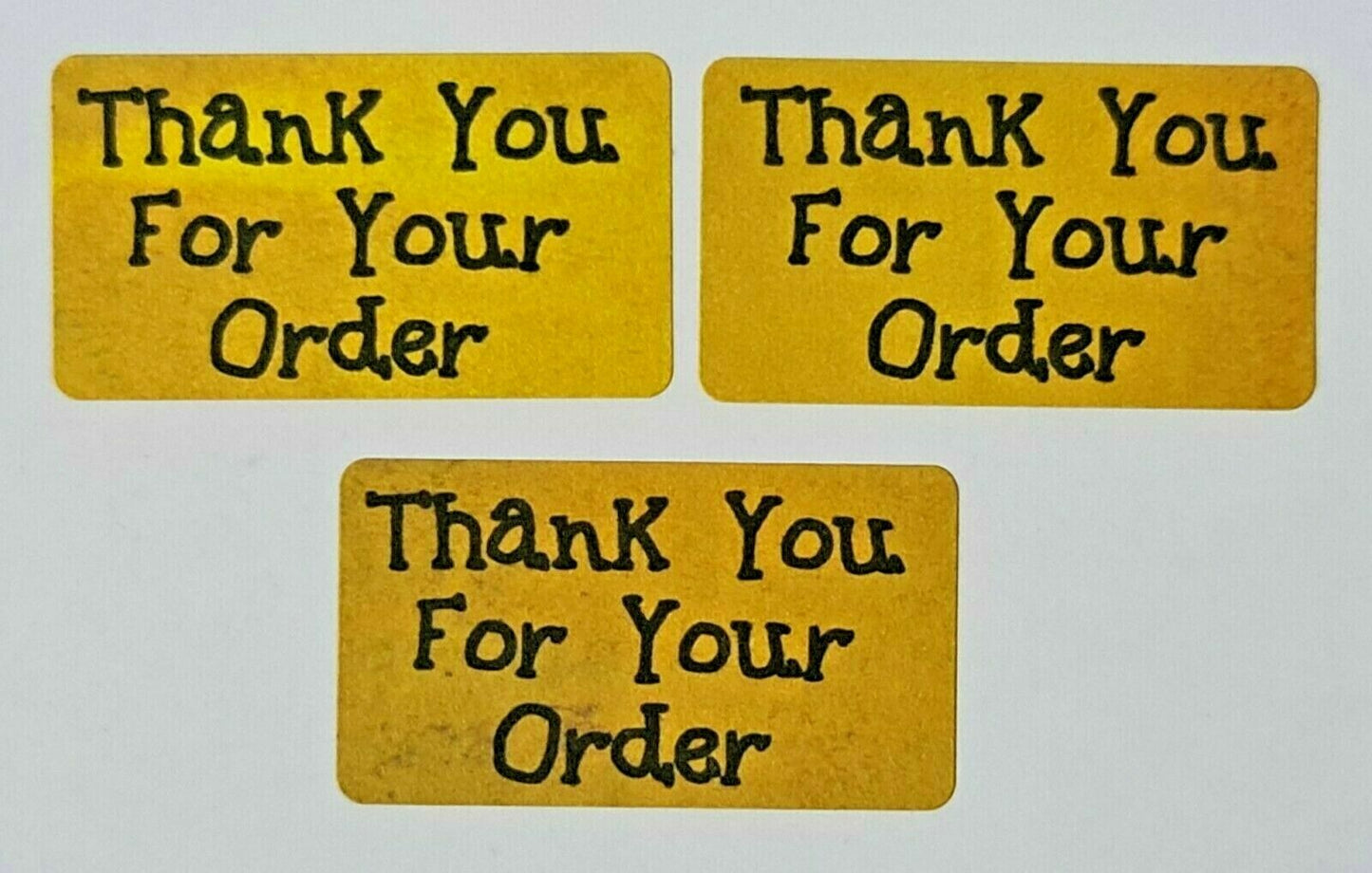 260 x Thank You for Your Order Sticky Labels TOP BANANA Yellow Matte Stickers