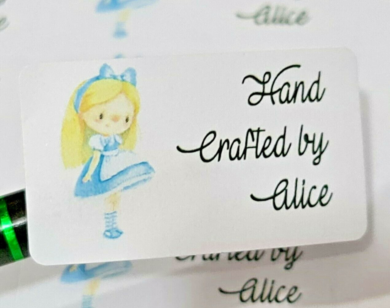 325 Alice in Wonderland Self Adhesive Handmade by Sticky Labels Stickers