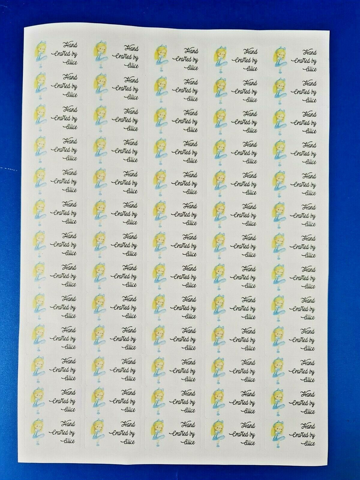 325 Alice in Wonderland Self Adhesive Handmade by Sticky Labels Stickers