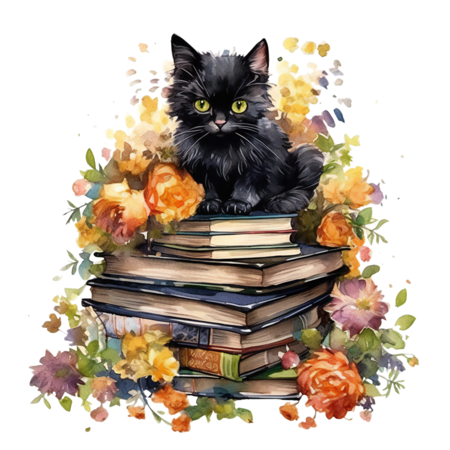325 Black Cat Personalised Self Adhesive Address Handmade by Labels Stickers