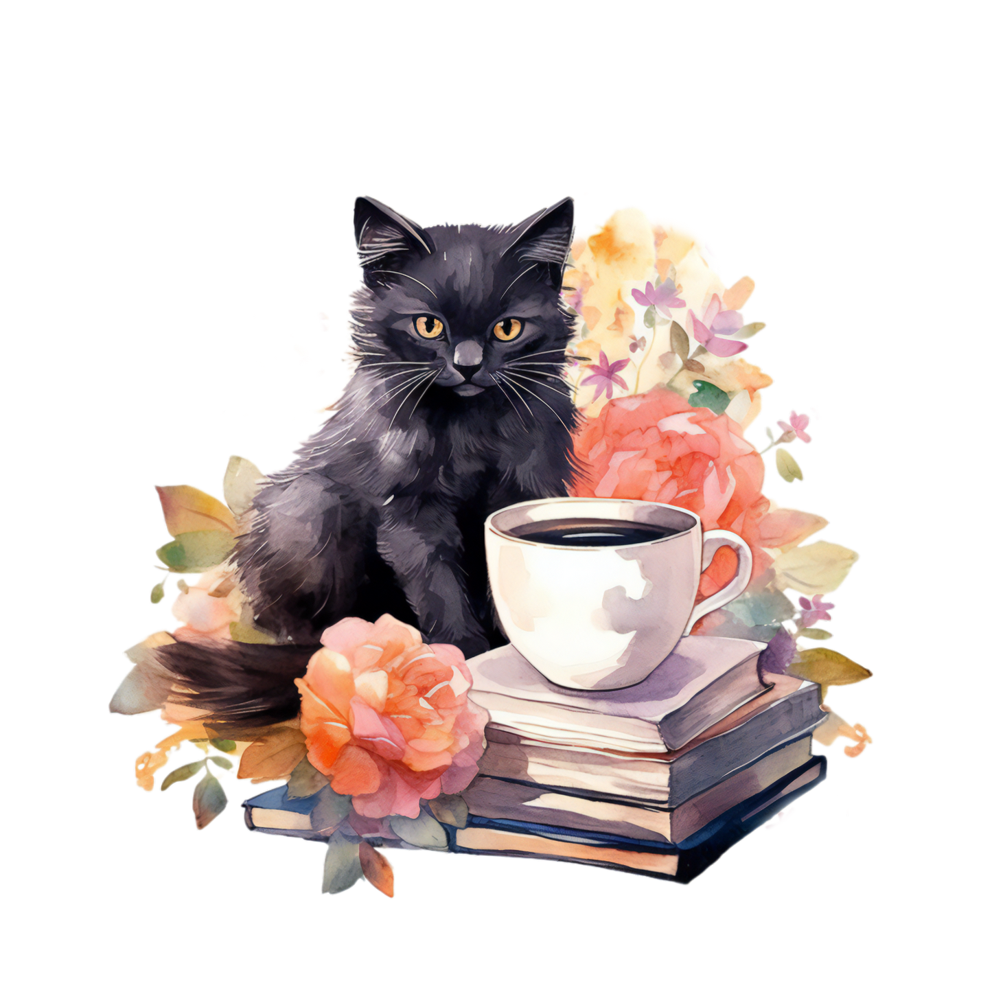 325 Black Cat Personalised Self Adhesive Address Handmade by Labels Stickers