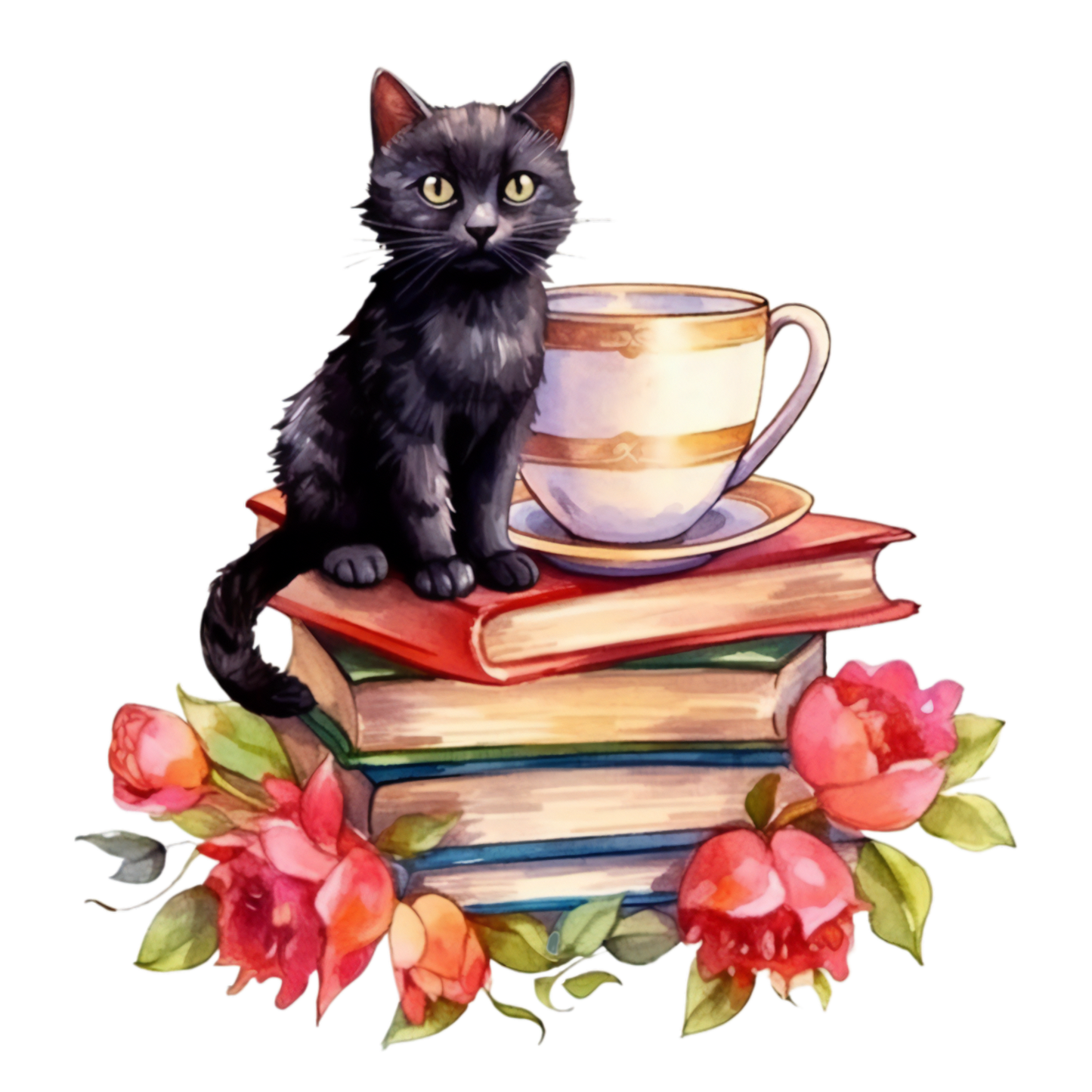 325 Black Cat Personalised Self Adhesive Address Handmade by Labels Stickers