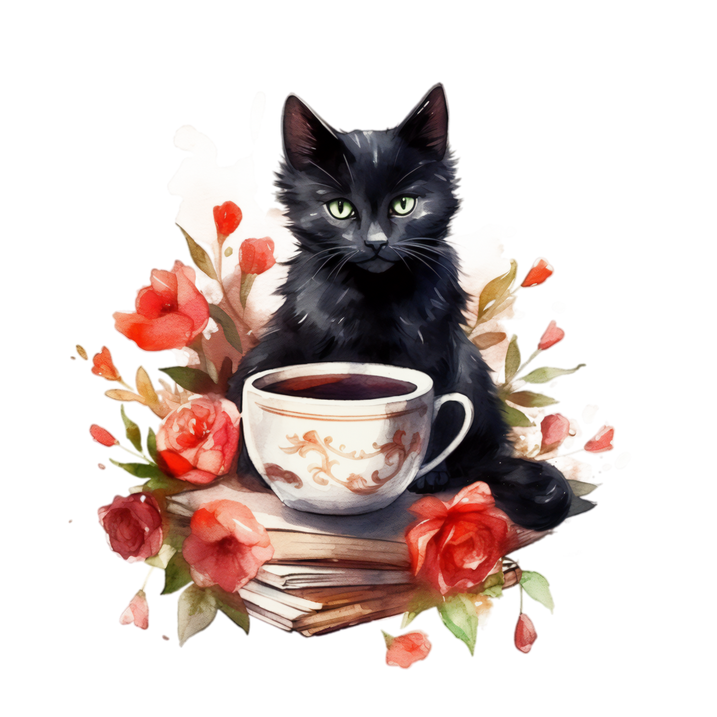 325 Black Cat Personalised Self Adhesive Address Handmade by Labels Stickers