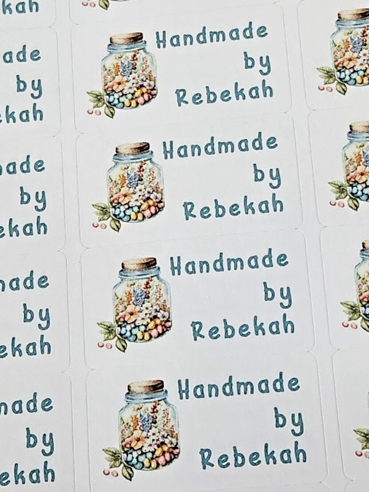 325 Candy Jar Personalised Self Adhesive Address Handmade by Labels Stickers
