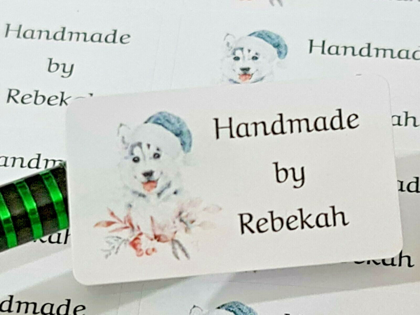 325 Christmas Personalised Self Adhesive Handmade by Sticky Labels Stickers
