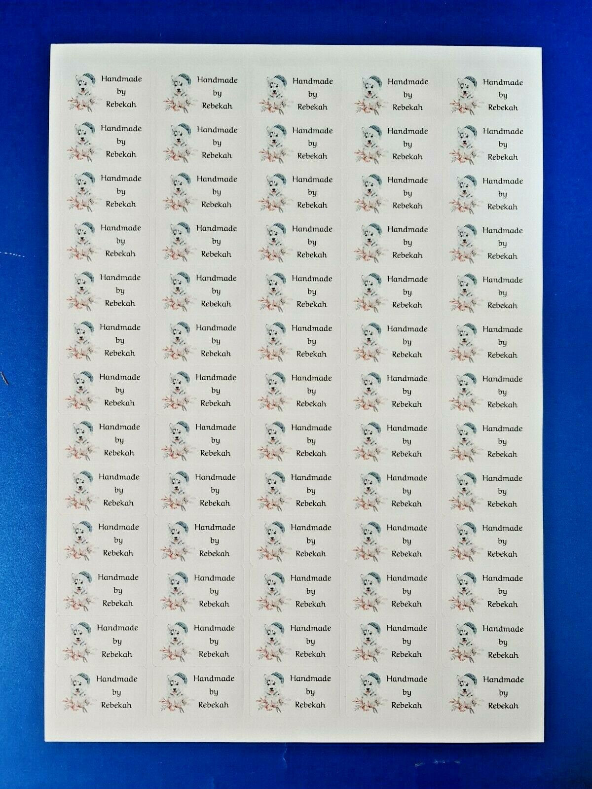 325 Christmas Personalised Self Adhesive Handmade by Sticky Labels Stickers