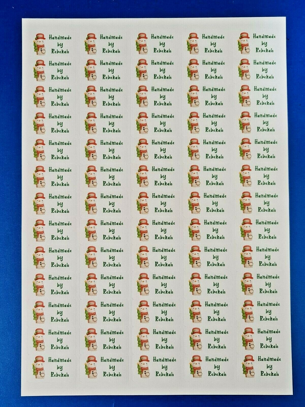 325 Christmas Personalised Self Adhesive Handmade by Sticky Labels Stickers