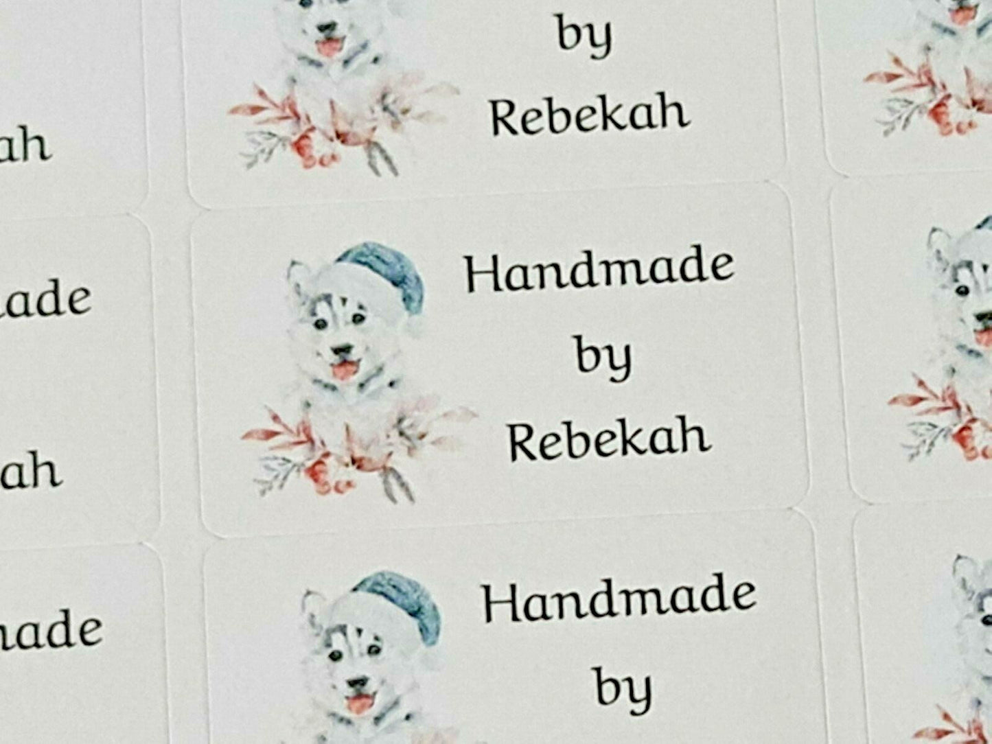 325 Christmas Personalised Self Adhesive Handmade by Sticky Labels Stickers