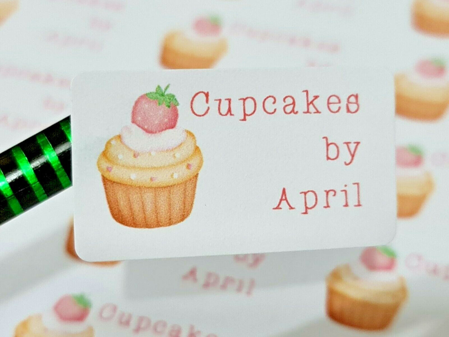 325 Cupcake Personalised Self Adhesive Handmade by Sticky Labels Stickers