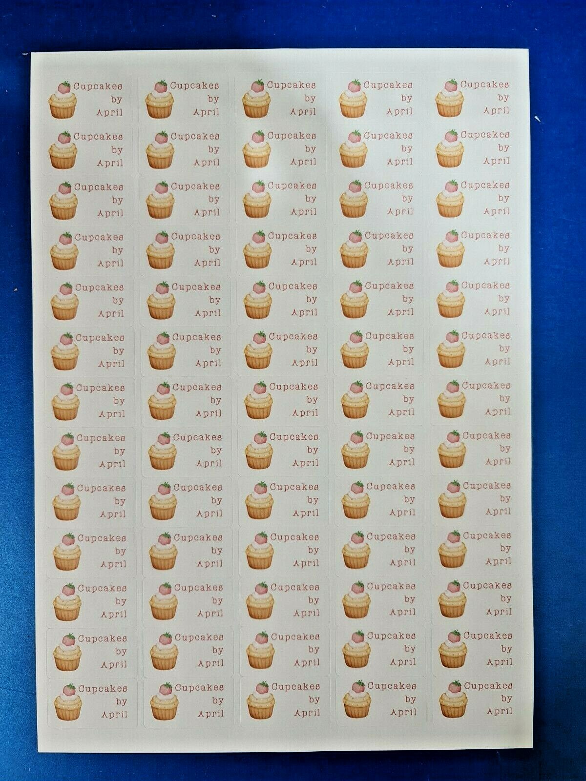 325 Cupcake Personalised Self Adhesive Handmade by Sticky Labels Stickers