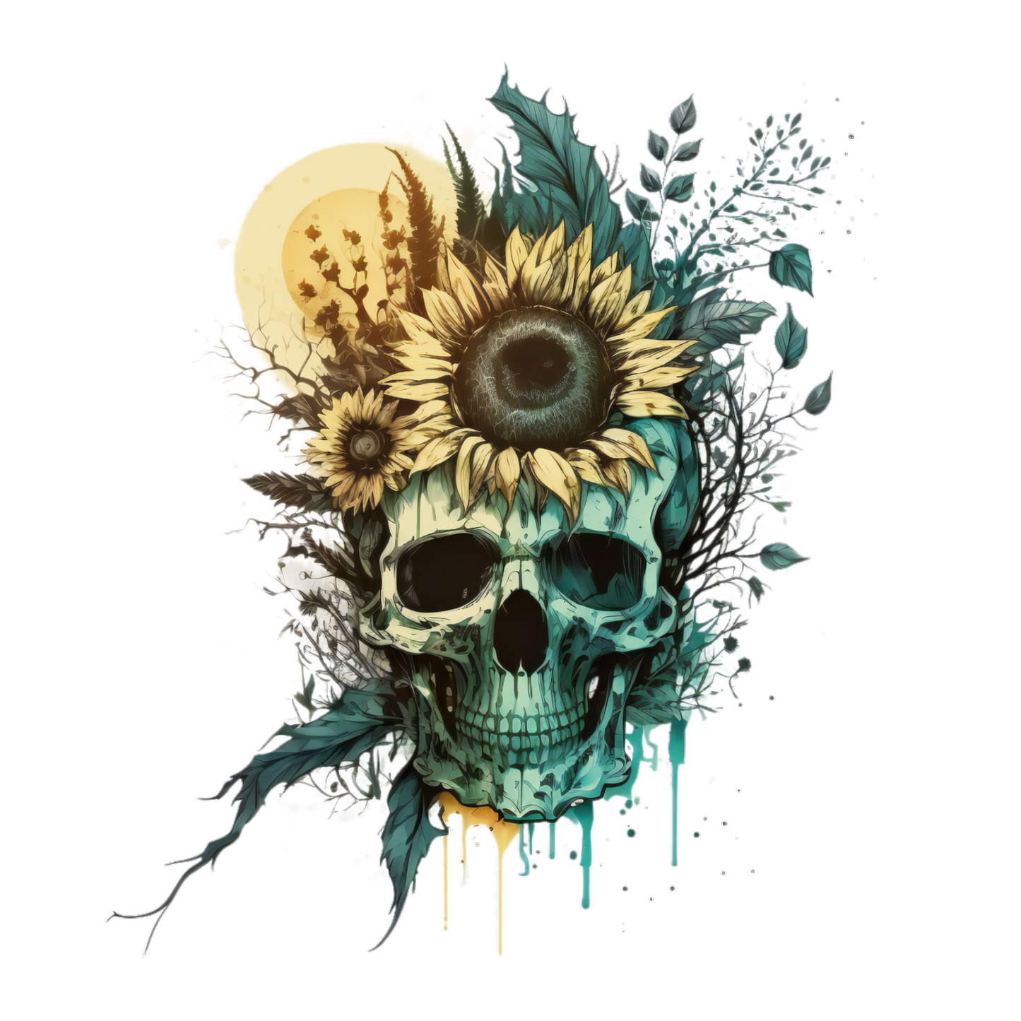 325 Floral Skull Gothic Personalised Self Adhesive Address Handmade by Labels