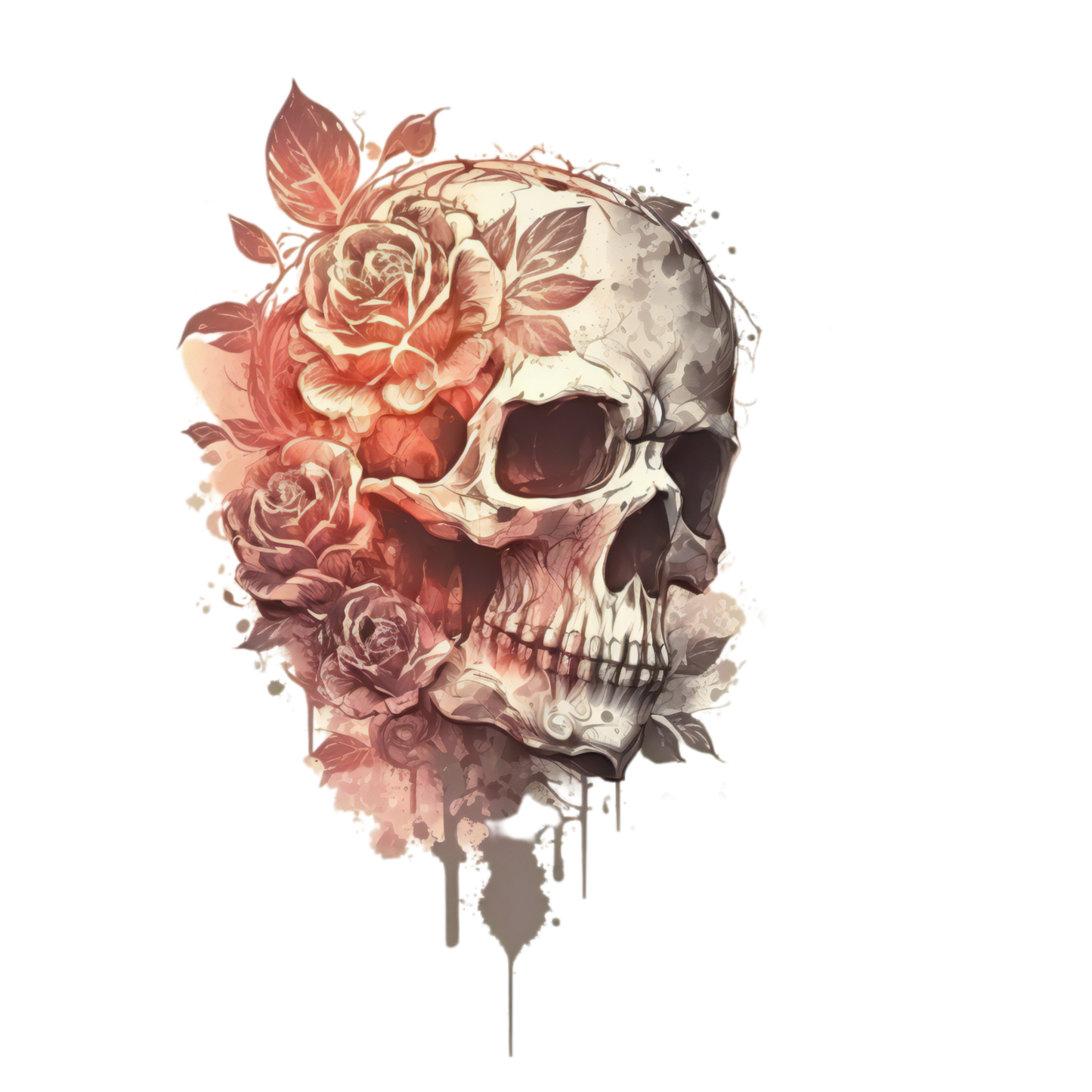 325 Floral Skull Gothic Personalised Self Adhesive Address Handmade by Labels