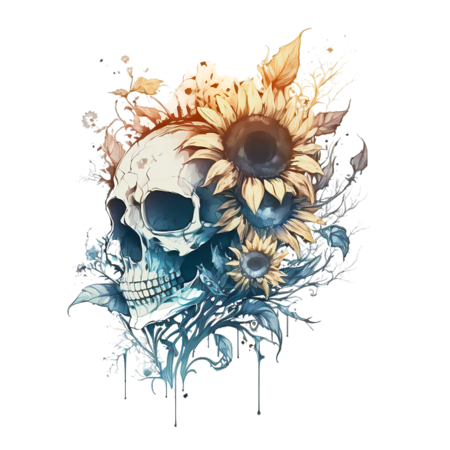 325 Floral Skull Gothic Personalised Self Adhesive Address Handmade by Labels