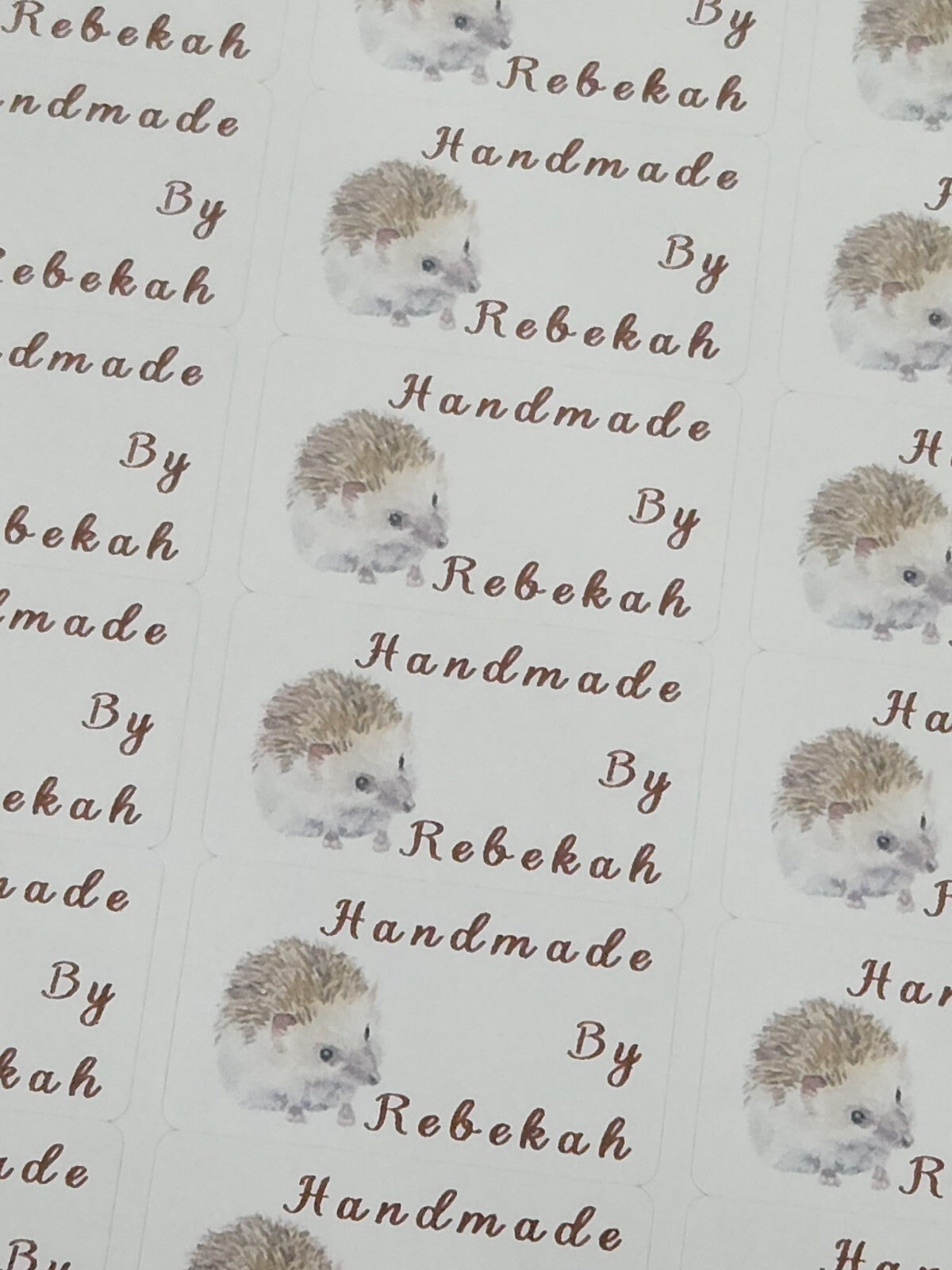 325 Hedgehog Personalised Self Adhesive Address Handmade by Labels Stickers