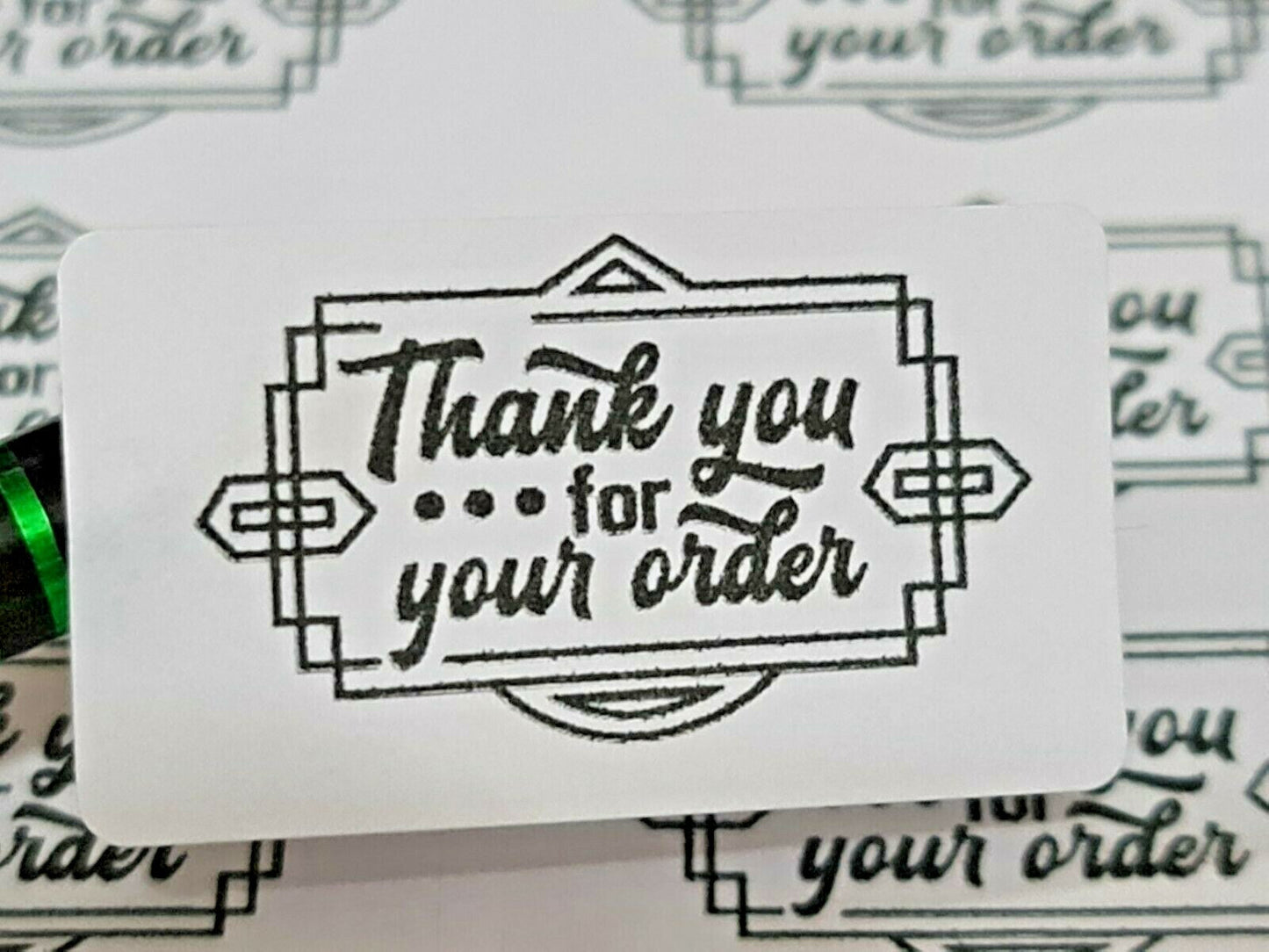 325 x Art Deco Style Thank You for Your Order Labels Matte Labels Stickers