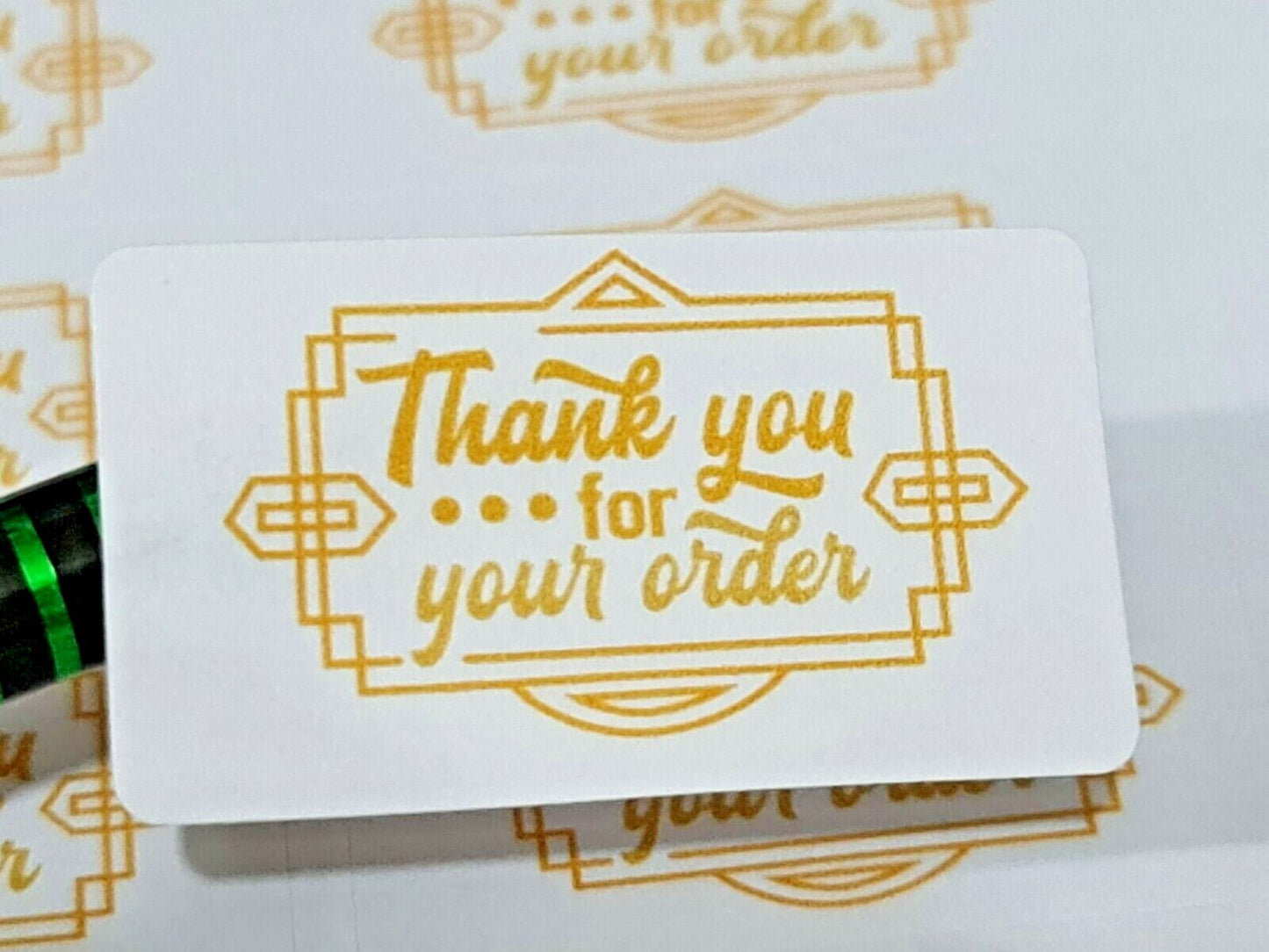 325 x Art Deco Style Thank You for Your Order Labels Matte Labels Stickers
