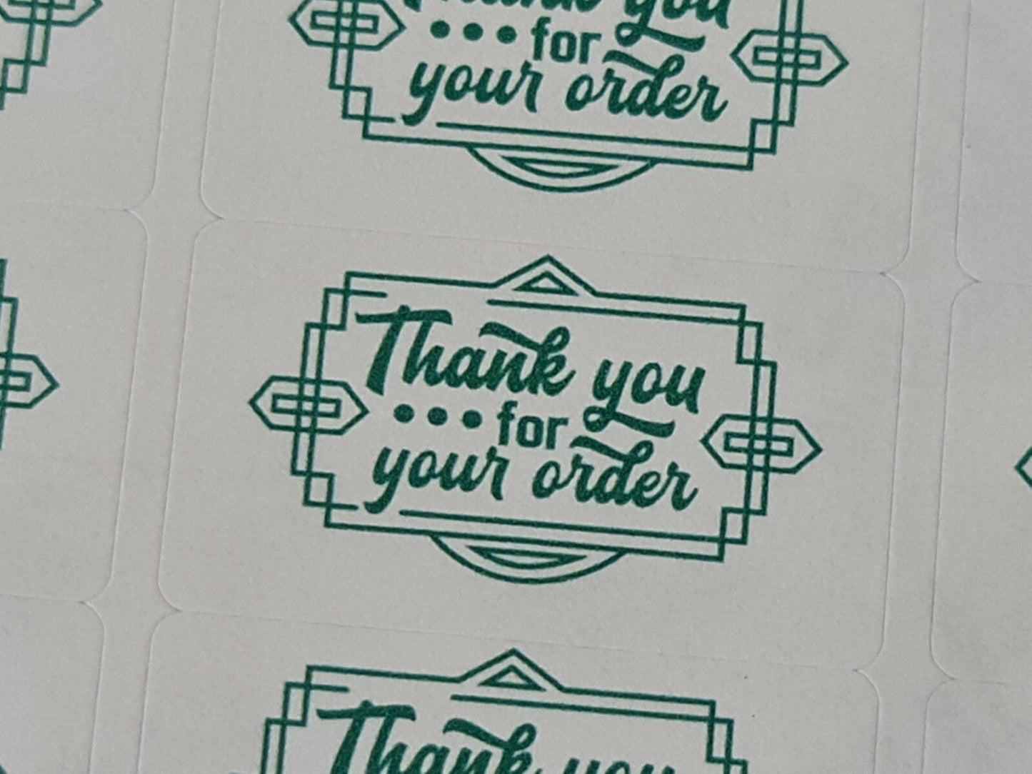 325 x Art Deco Style Thank You for Your Order Labels Matte Labels Stickers
