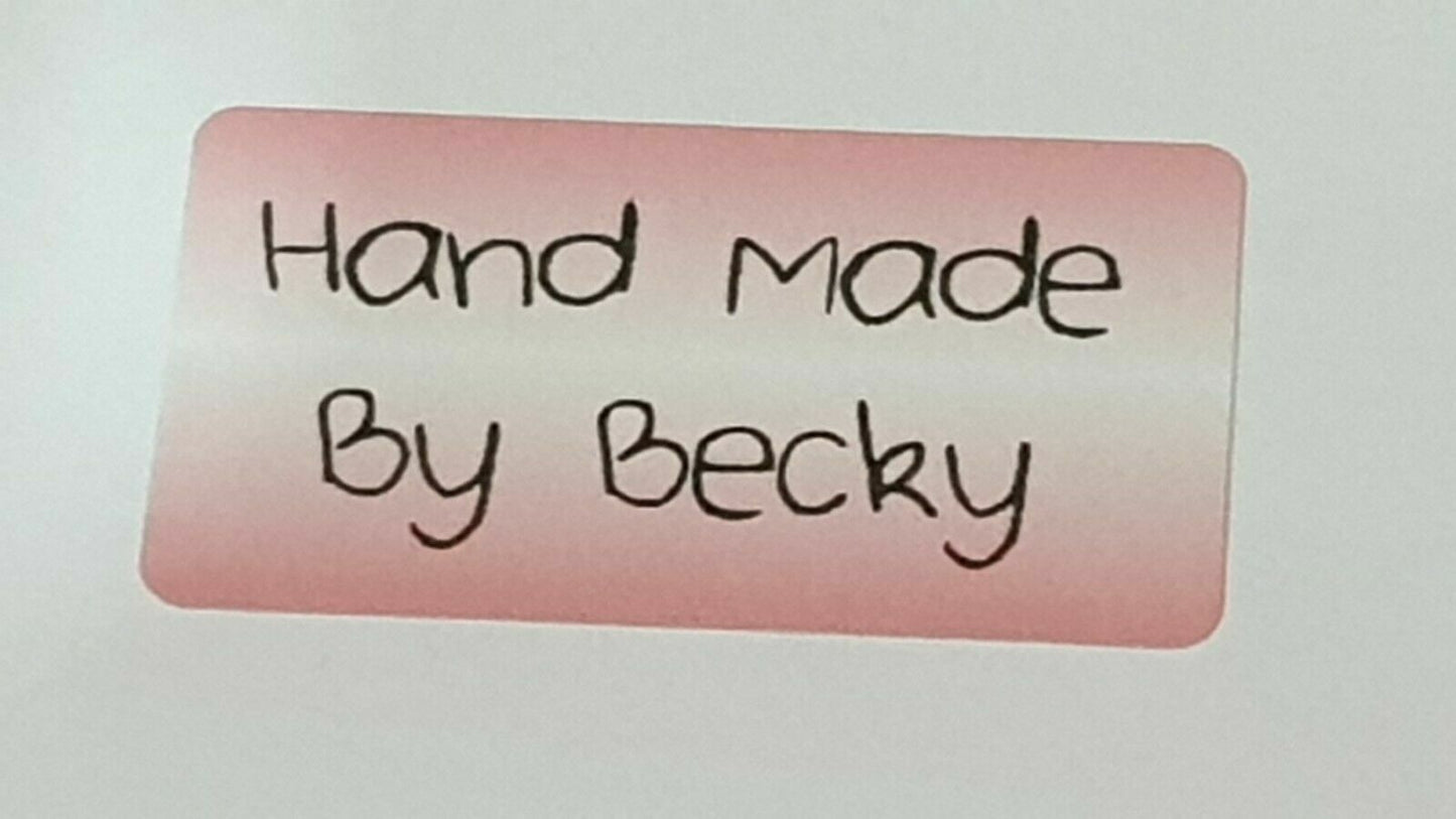 325 x Hand Made by Craft Labels Strawberry Shortcake Matte Labels Stickers