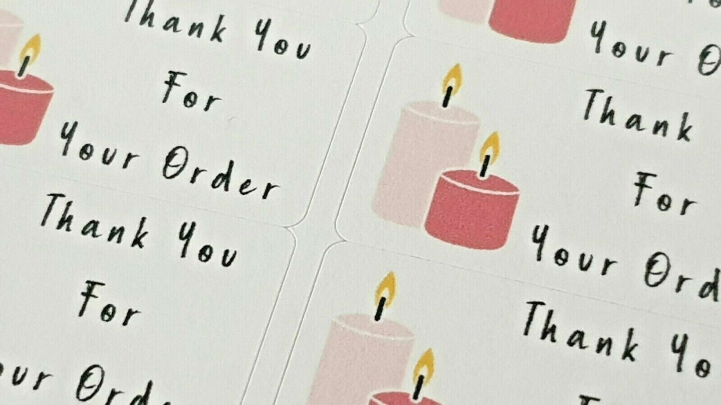 325 x Thank You for Your Order Labels Candles Scentsy Matte Labels Stickers