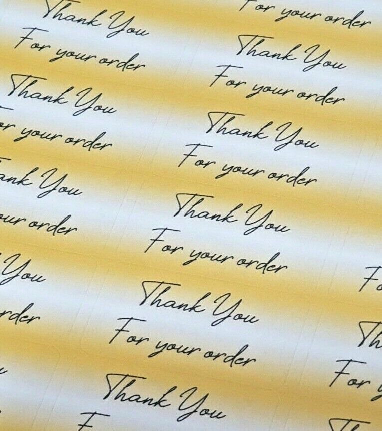 325 x Thank You for Your Order Labels Gold Ember Matte Labels Stickers