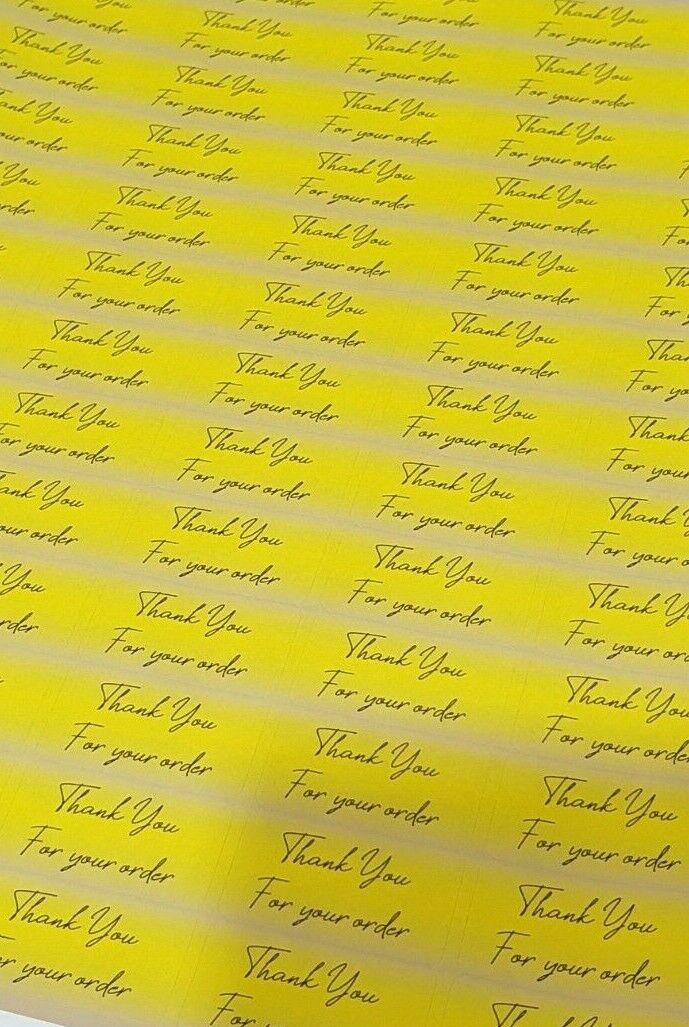 325 x Thank You for Your Order Labels Golden Sunrise Matte Labels Stickers