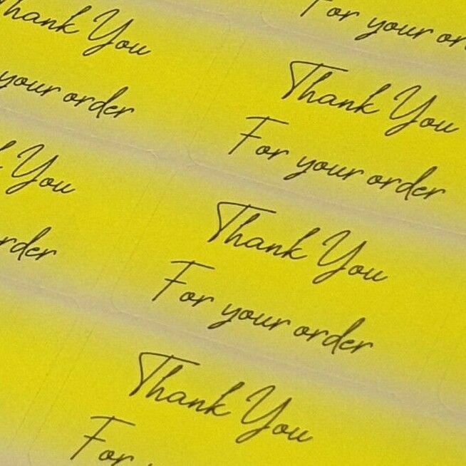 325 x Thank You for Your Order Labels Golden Sunrise Matte Labels Stickers