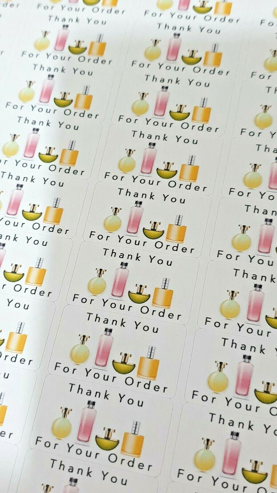 325 x Thank You for Your Order Labels Perfume Scent Avon Matte Labels Stickers