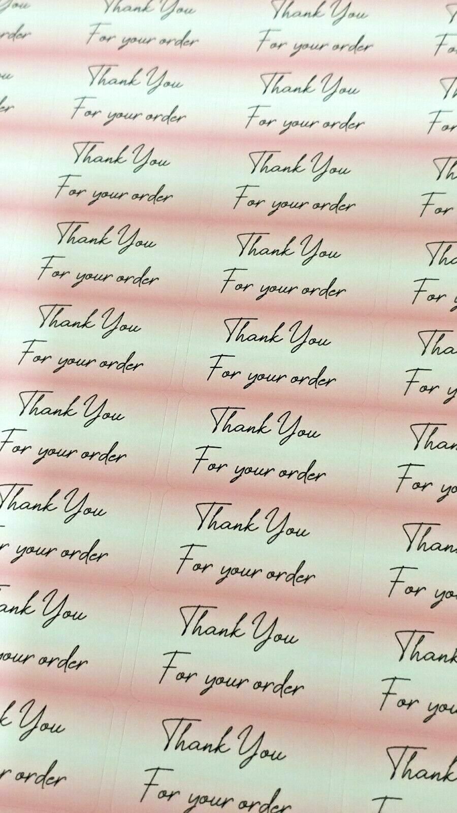 325 x Thank You for Your Order Labels Strawberry Shortcake Matte Labels Stickers