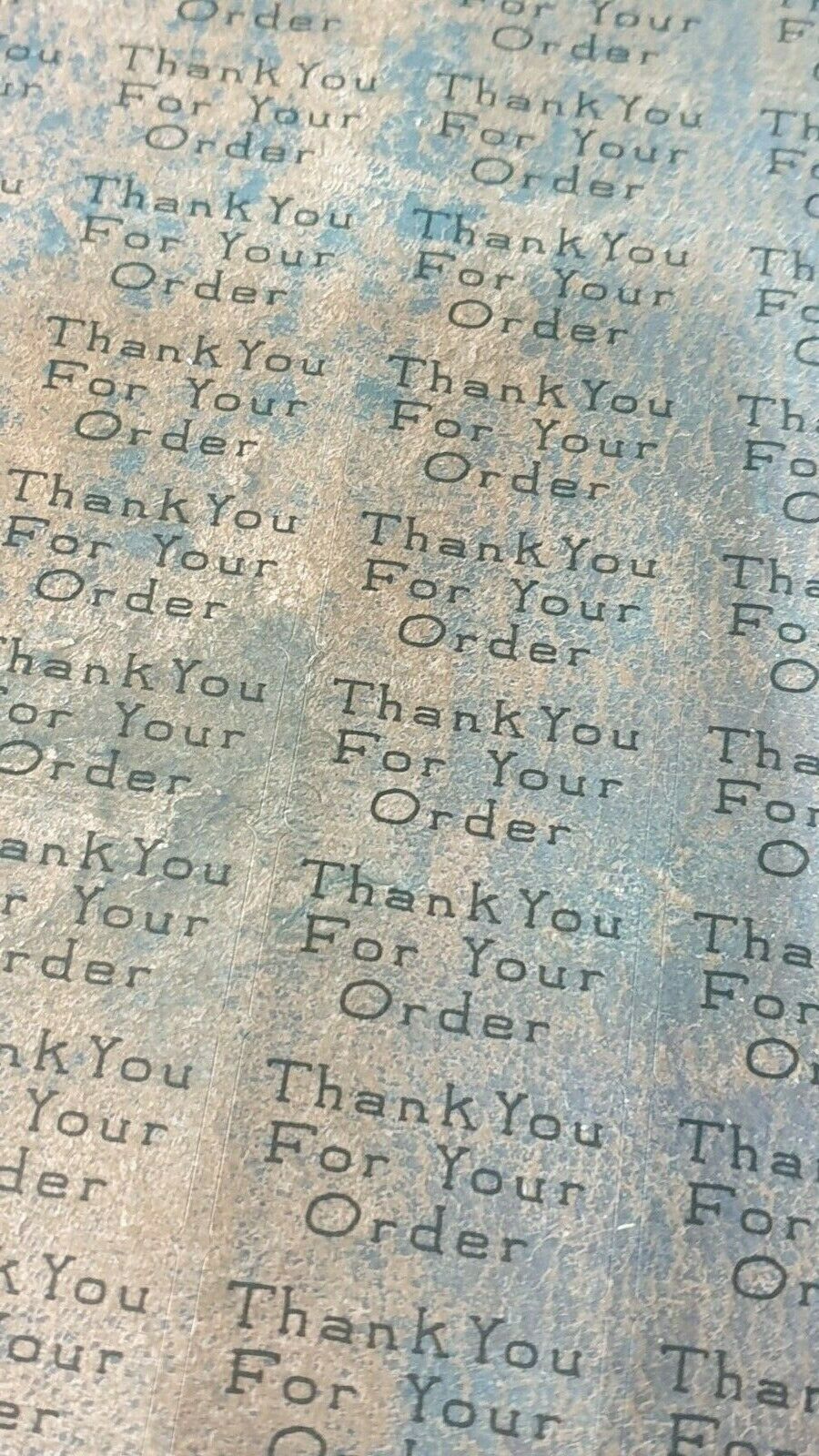 325 x Thank You for Your Order Labels Vintage Brown Leather Look Labels Stickers