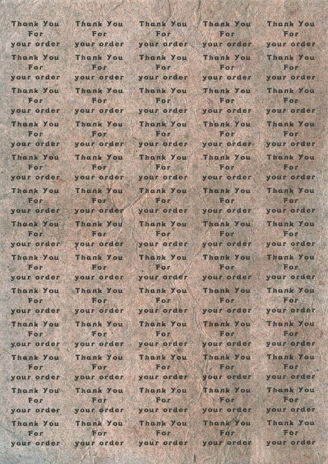 325 x Thank You for Your Order Labels Vintage Papers Matte Labels Stickers