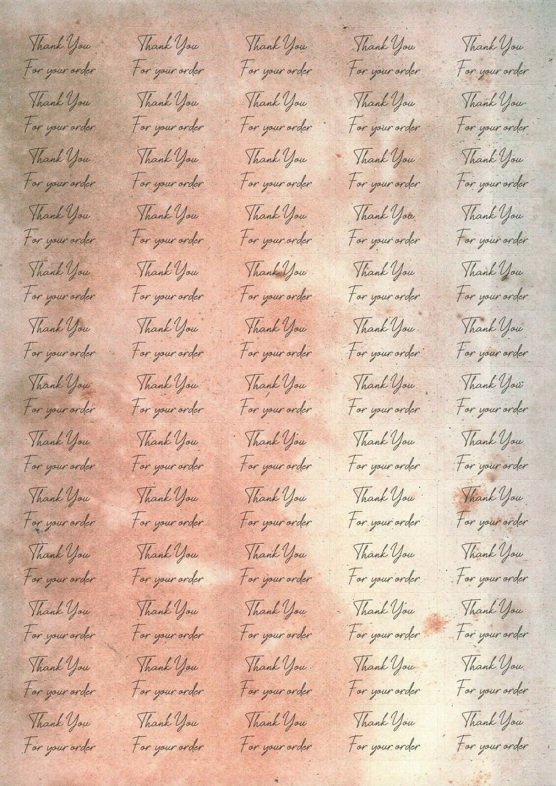 325 x Thank You for Your Order Labels Vintage Papers Matte Labels Stickers
