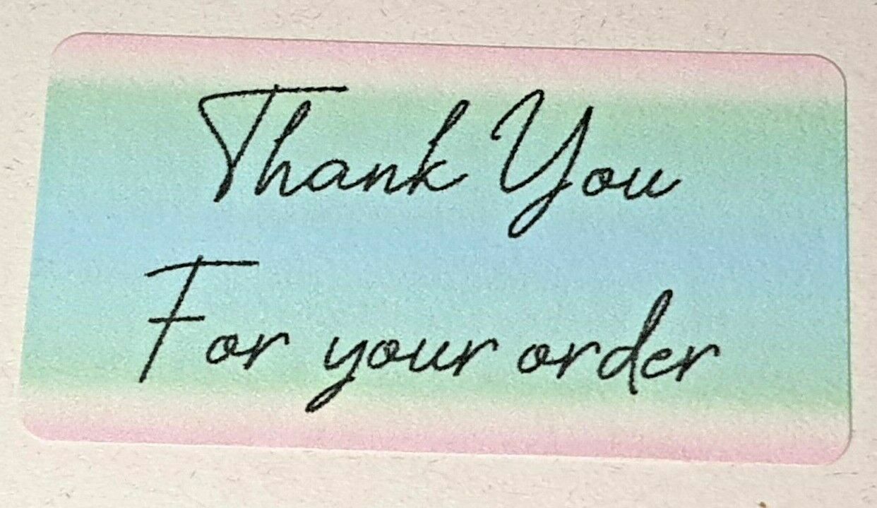 325 x Thank You for Your Order Labels Water Melon Matte Labels Stickers