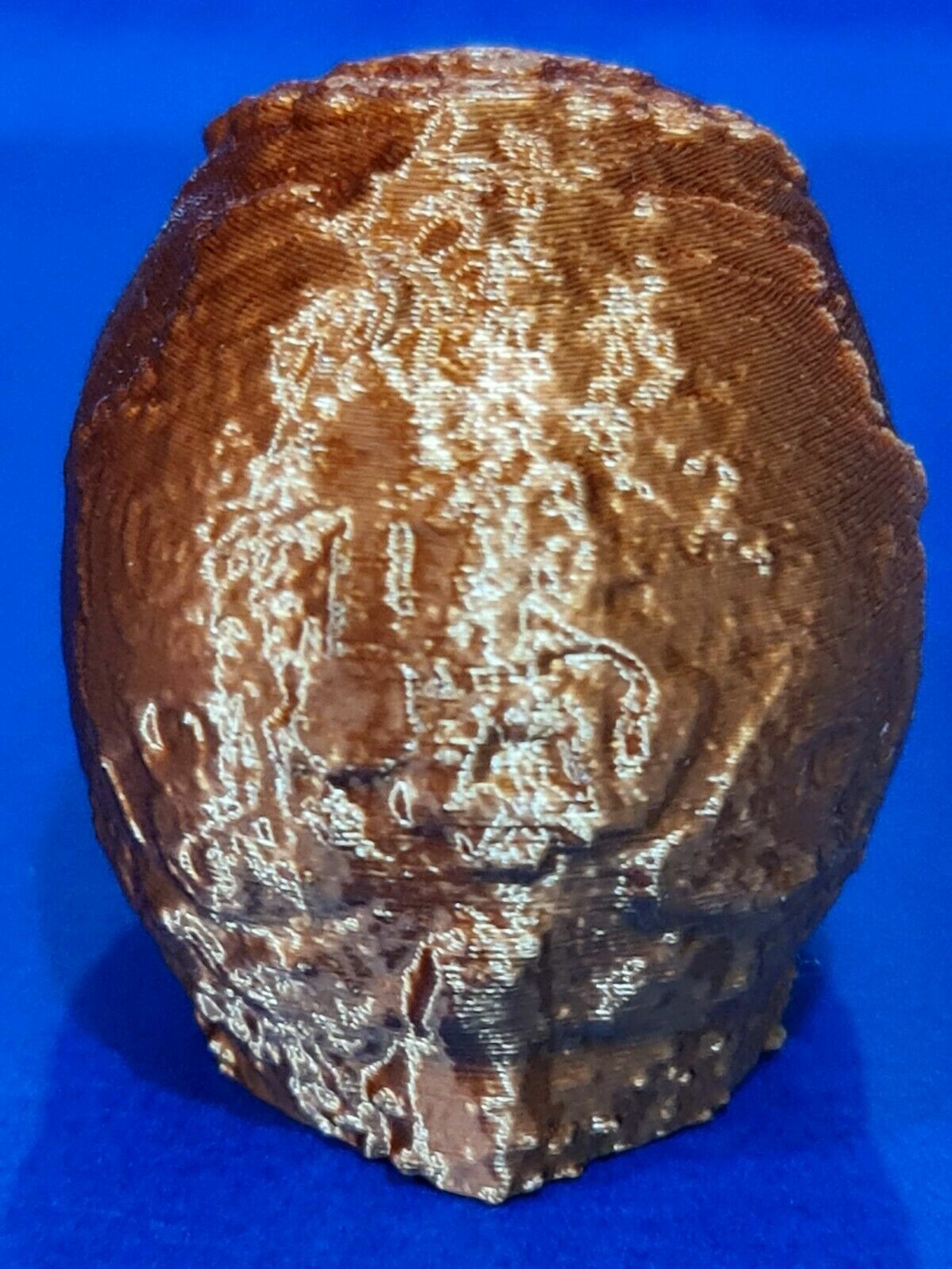 3D Printed Display Model 2’’ Mayan Aztec Death Skull Gothic in Copper Colour PLA
