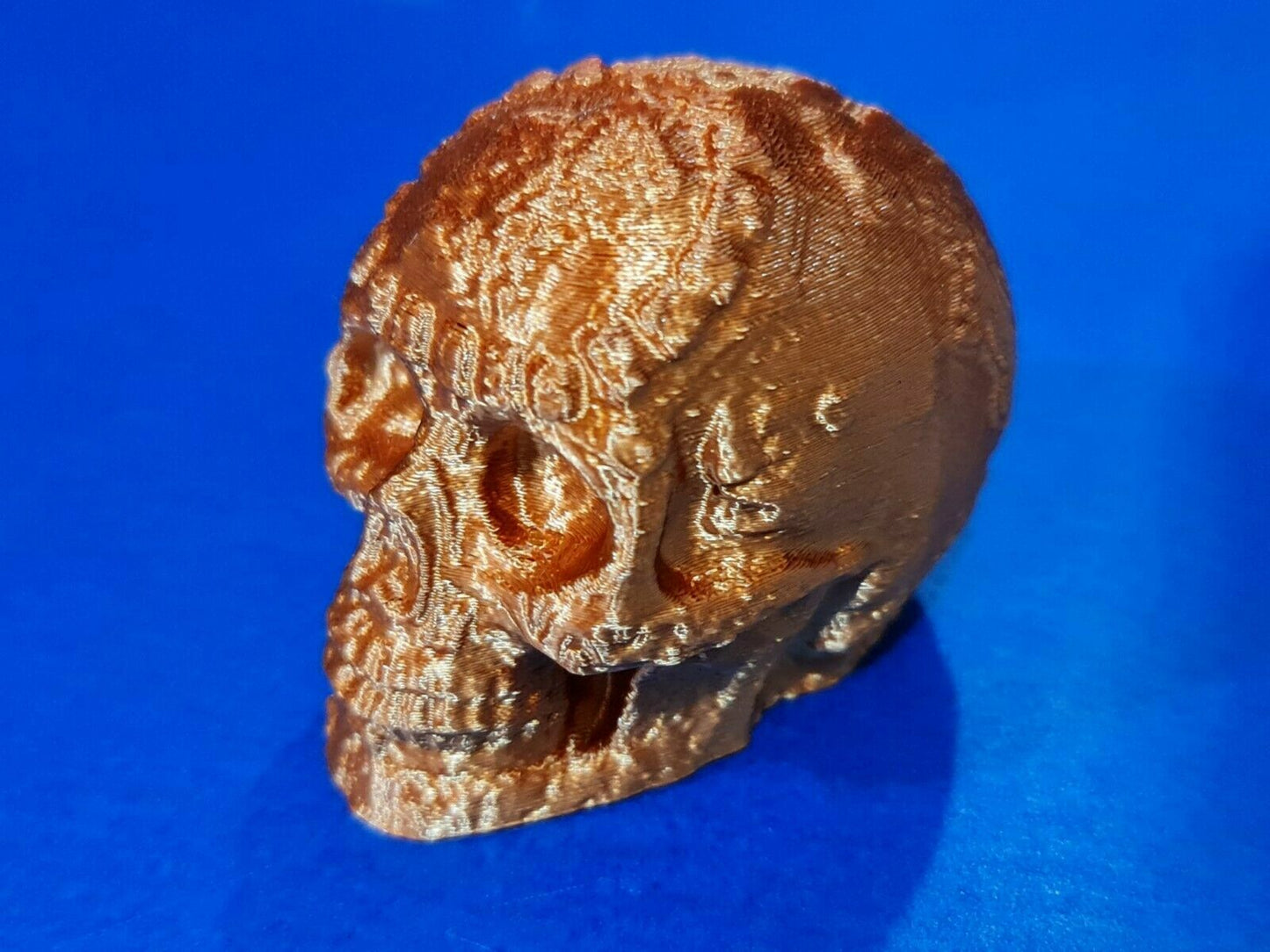 3D Printed Display Model 2’’ Mayan Aztec Death Skull Gothic in Copper Colour PLA