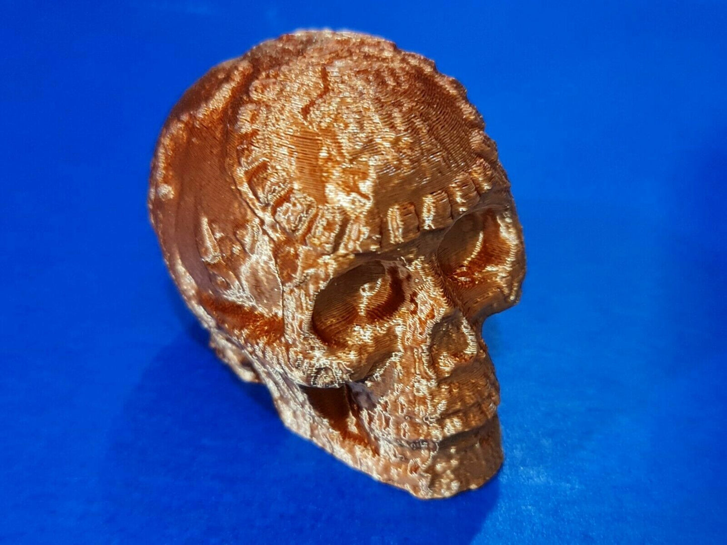 3D Printed Display Model 2’’ Mayan Aztec Death Skull Gothic in Copper Colour PLA