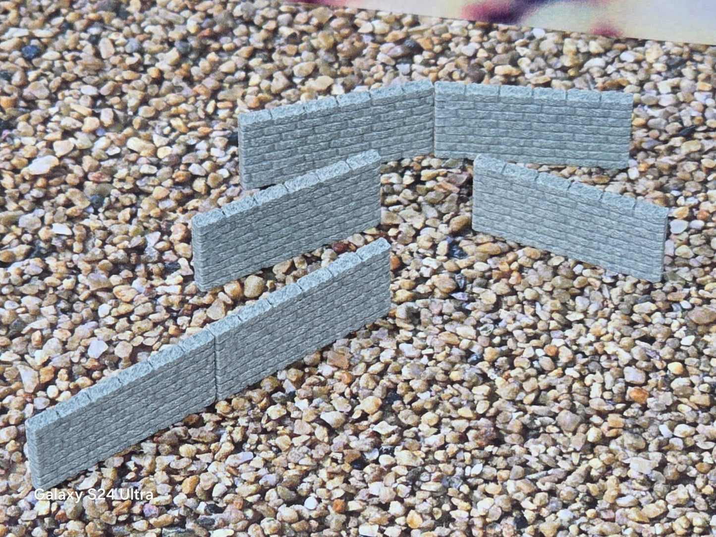 New Grey Stone Walls OO Gauge 1:76 Scale Models Train Railway 6 Pack