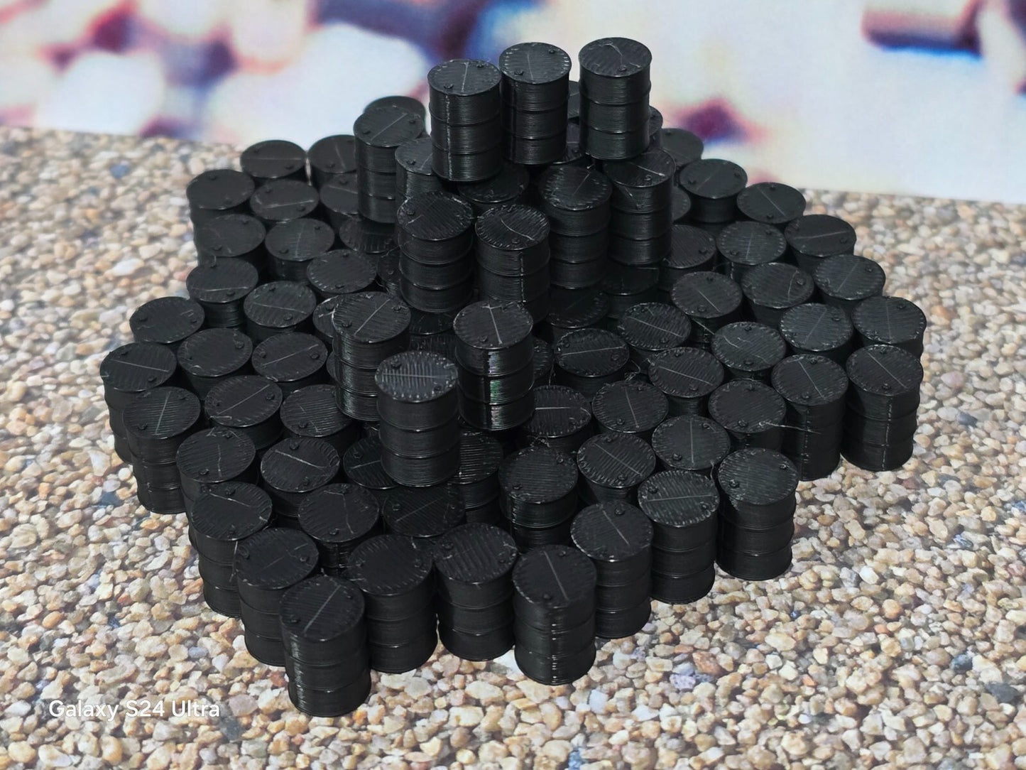 Oil Drum Barrels OO Gauge New Black 1:76 Scale Models Train Railway 100 Pack