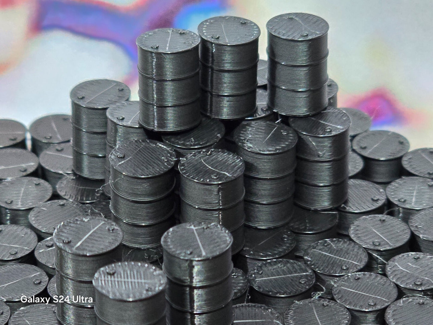 Oil Drum Barrels OO Gauge New Black 1:76 Scale Models Train Railway 100 Pack