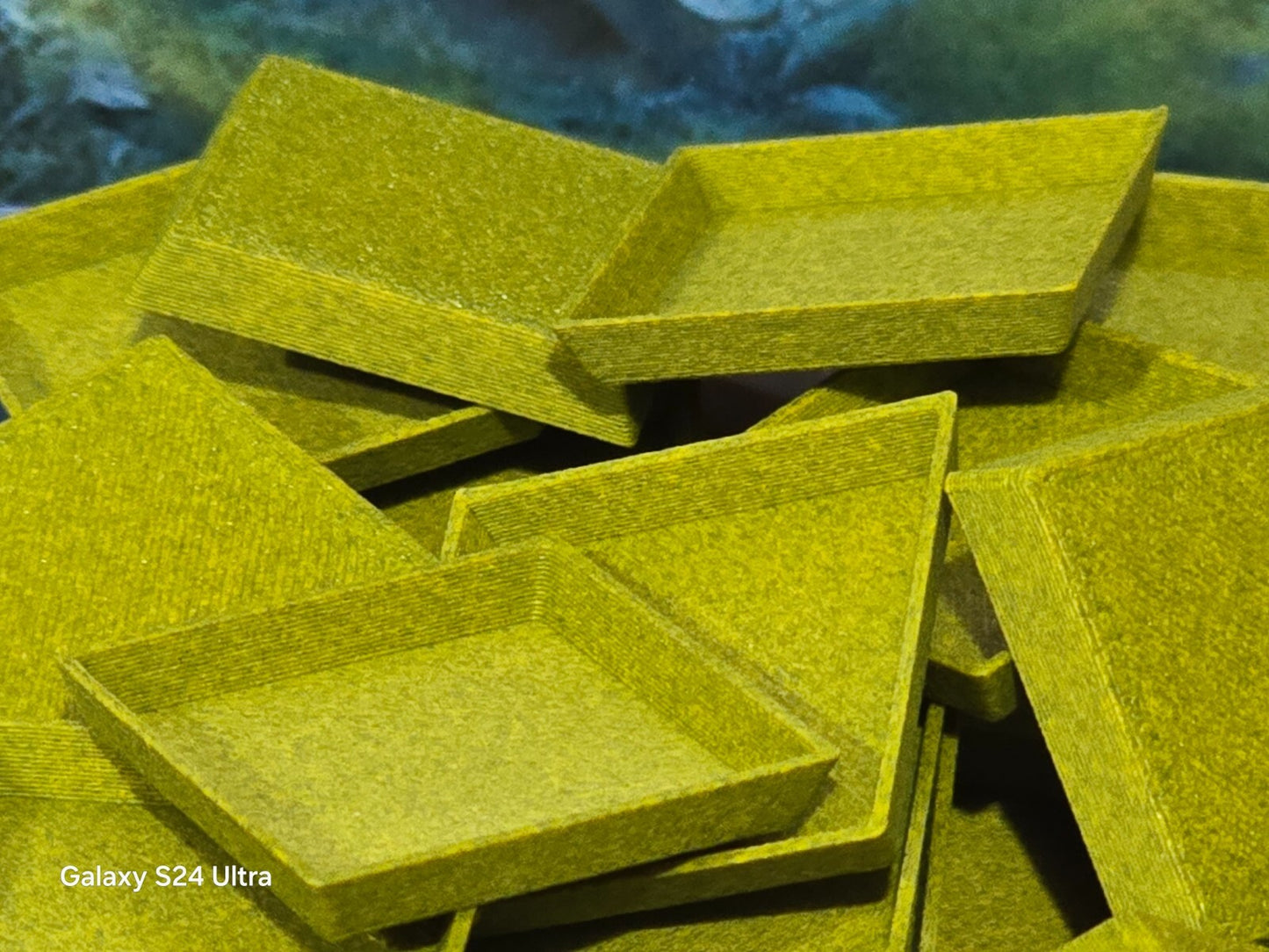 Wargaming Bases 25mm Square Moss Green PLA Plastic for War Gaming Tabletop Games