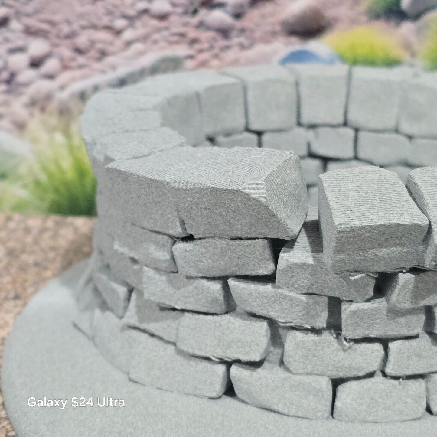 G Gauge 1:22.5 Scale Model Railway Stone Well on 200mm Base Scenery Terrain